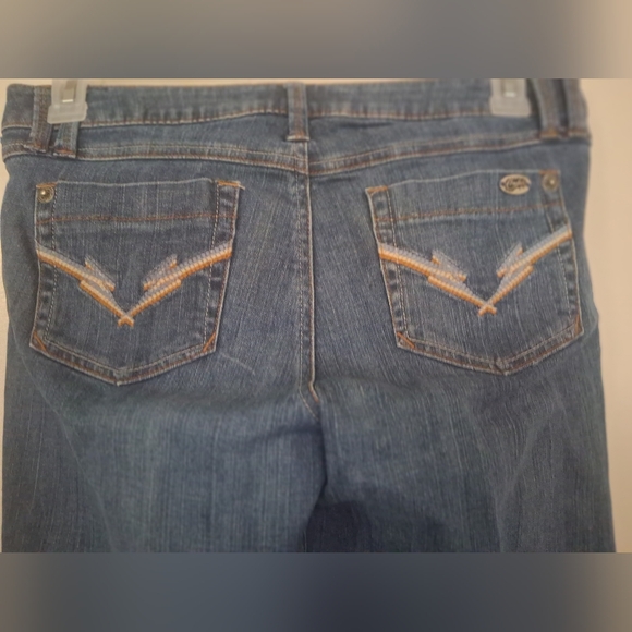 Candie's Dark Blue Flare Jeans - Picture 4 of 6